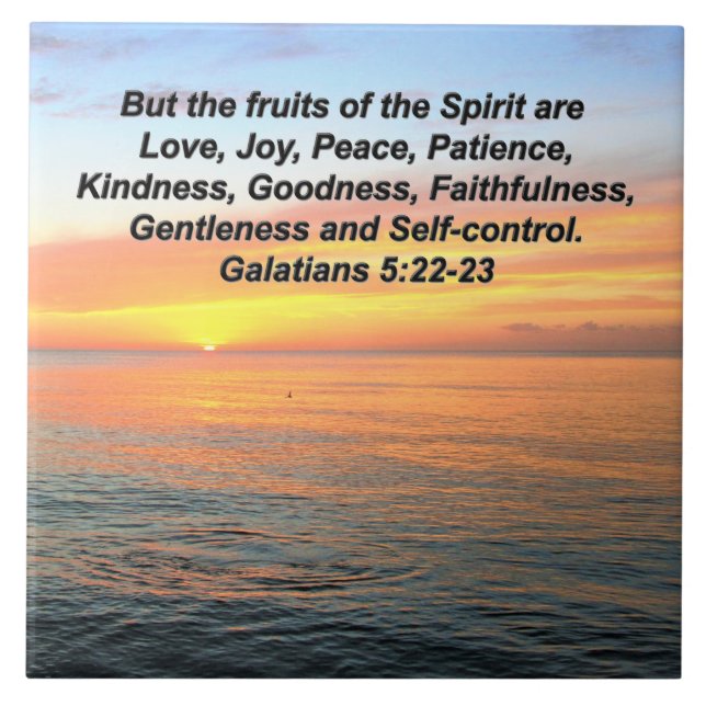GALATIANS FRUIT OF THE SPIRIT BIBLE VERSE TILE (Front)