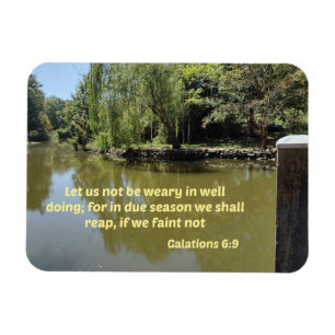 Galations 6:9 Let us not be weary in well doing Magnet