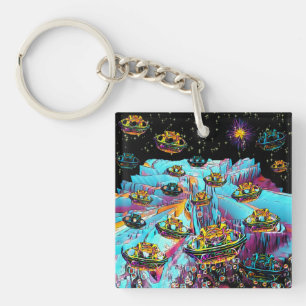 Galaxia Veeslia Airport  Key Ring