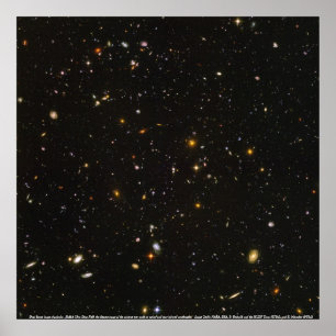 Galaxies, Deep Space image of galaxies Poster