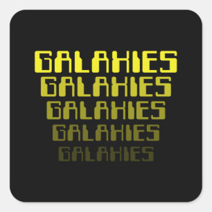 GALAXIES GALAXIES GALAXIES GALAXIES GALAXIES SQUARE STICKER