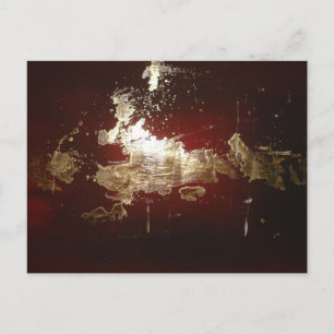 Galaxy - Abstract Expressionist Red Brown Gold Postcard