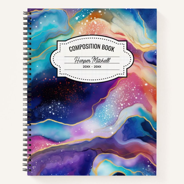 Galaxy Agate Composition Notebook (Front)
