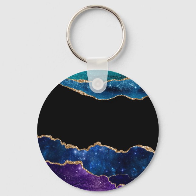 Galaxy Agate Series Design 10 Key Ring (Front)