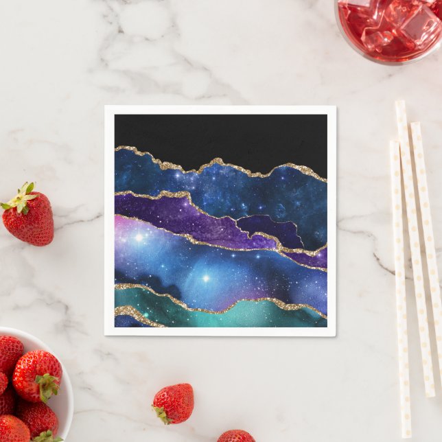 Galaxy Agate Series Design 13  Napkin (Insitu)