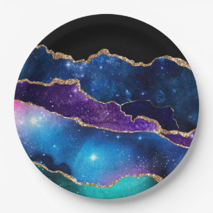 Galaxy Agate Series Design 13 Paper Plate