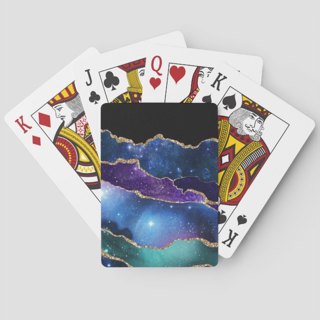 Galaxy Agate Series Design 13  Playing Cards (Back)