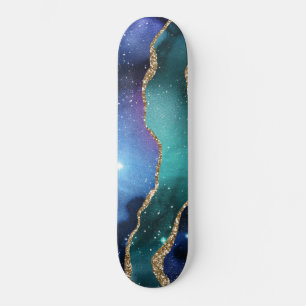 Galaxy Agate Series Design 13   Skateboard