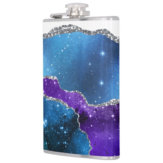 Galaxy Agate Series Design 16 Hip Flask (Left)