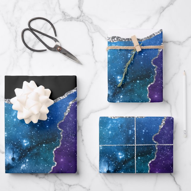 Galaxy Agate Series Design 23  Wrapping Paper Sheet (Front)