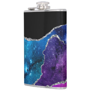 Galaxy Agate Series Design 9 Hip Flask