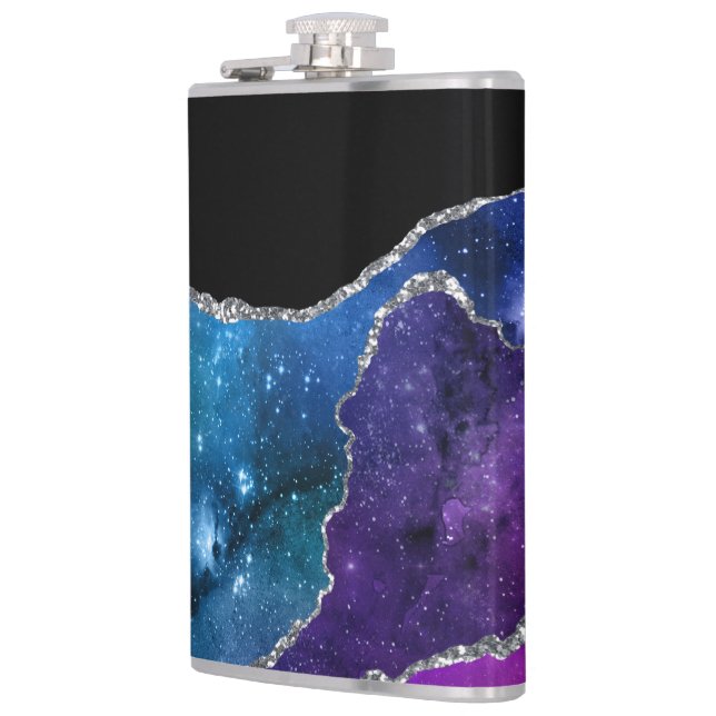 Galaxy Agate Series Design 9 Hip Flask (Left)
