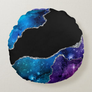 Galaxy Agate Series Design 9 Round Cushion