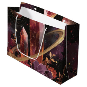 Galaxy Amethyst Starfield Cosmic Pattern Large Gift Bag