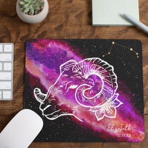 Galaxy Aries Constellation Name Zodiac Sign Mouse Mat