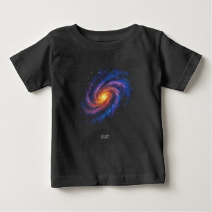 Galaxy Artwork – Cosmic Spiral Space Illustration Baby T-Shirt