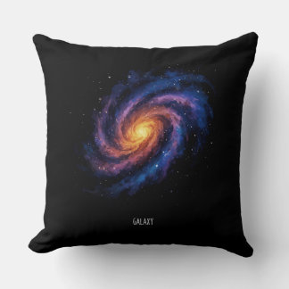 Galaxy Artwork – Cosmic Spiral Space Illustration Cushion