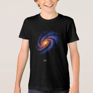 Galaxy Artwork – Cosmic Spiral Space Illustration Tri-Blend Shirt