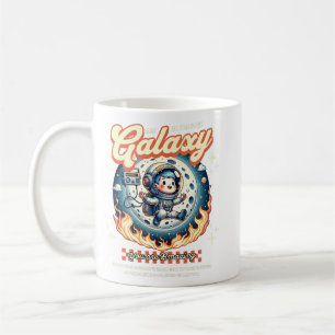Galaxy Astronaut Cat Cute Space Illustration Coffee Mug