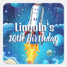 Galaxy Astronaut Space Shuttle Rocketship Birthday