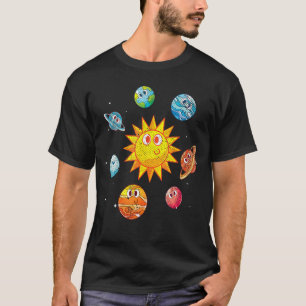 Galaxy Astronomy Outer Space Science Cute Planets T-Shirt