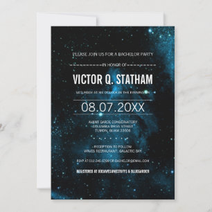 Galaxy Bachelor Party Invite