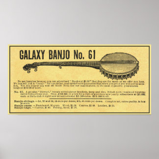 Galaxy Banjo Poster