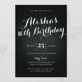 Galaxy Birthday Invitation
