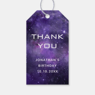 Galaxy Birthday Thank You   Space Science Party Gift Tags