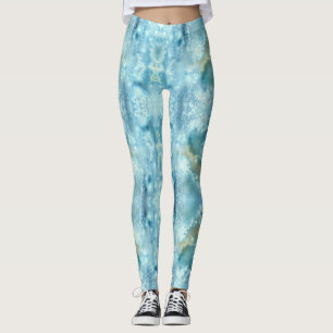 Galaxy blue watercolor leggings