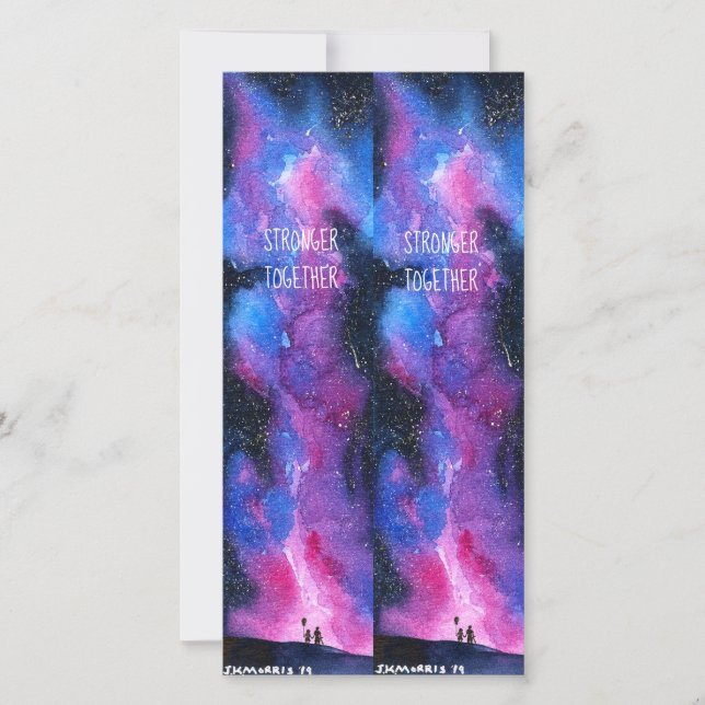 Galaxy Bookmark: Stronger Together Holiday Card (Front)