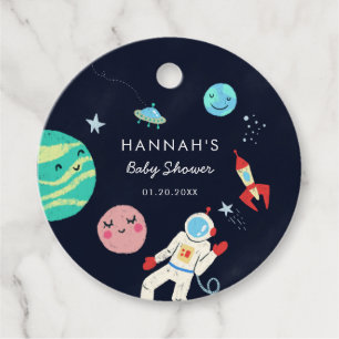 Galaxy Boy Baby Shower Favour Tags