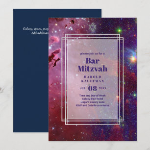 GALAXY Boys BAR MITVAH Space Sky Invitation