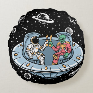Galaxy Buddies Round Cushion