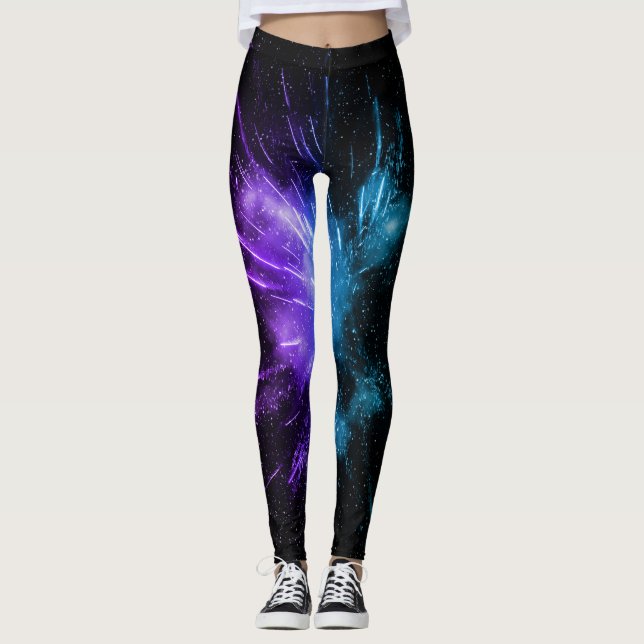 Galaxy Burst Sparkle 1 Leggings (Front)