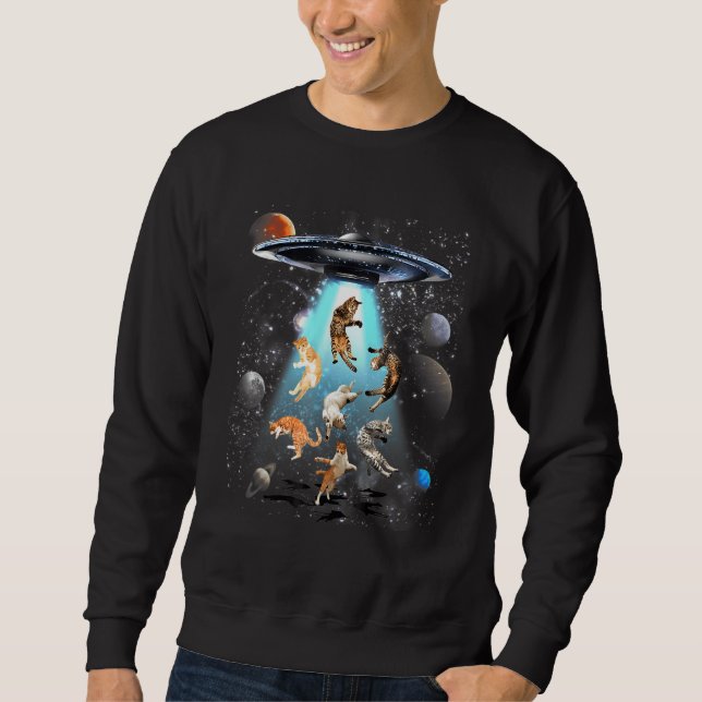 Galaxy Ca Cat Ufo Cat Tee Cat Graphic (Front)