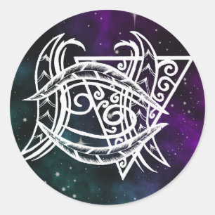 Galaxy Cancer zodiac symbol Classic Round Sticker