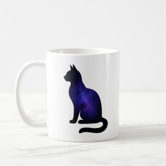 Galaxy Cat Illustration | Cosmic Nebula Cat Lover Coffee Mug