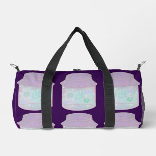 Galaxy Cat in a Jar Kawaii Space Cat Art Duffle Bag