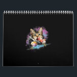 Galaxy Cat Rules Space With Taco And Pizza Power Calendar<br><div class="desc">Galaxy Cat Rules Space With Taco And Pizza Power</div>