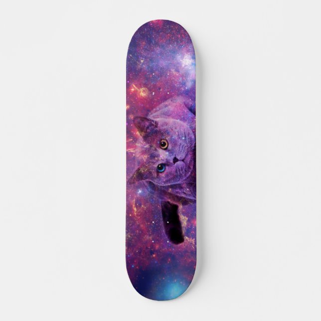 Galaxy Cat Skate Deck (Front)