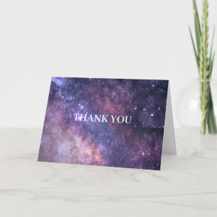 Galaxy Celestial Consellation Sky Elegant Wedding  Thank You Card