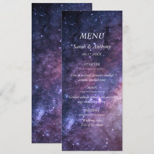 Galaxy Celestial Stars Night Sky Wedding Food Menu