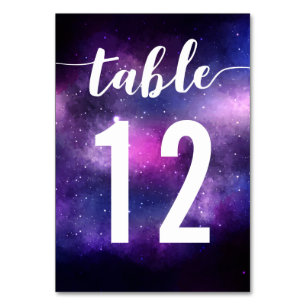 Galaxy Celestial Stars Wedding Dinner Table Number