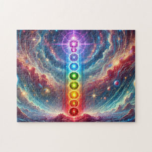 Galaxy Chakra Spiritual Meditation Gift Jigsaw Puzzle