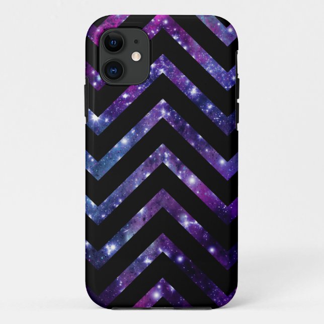 Galaxy Chevron Black Case-Mate iPhone Case (Back)