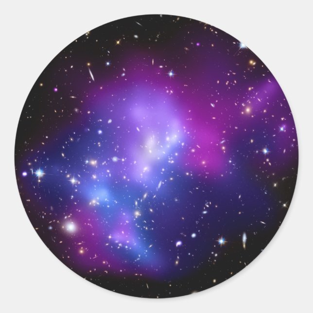Galaxy Cluster MACS J0717 (Hubble Telescope) Classic Round Sticker (Front)