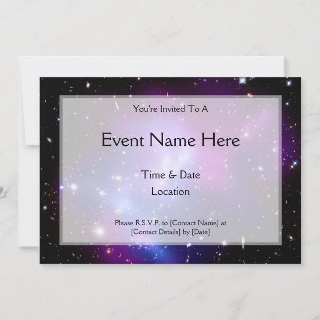 Galaxy Cluster MACS J0717 (Hubble Telescope) Invitation (Front)