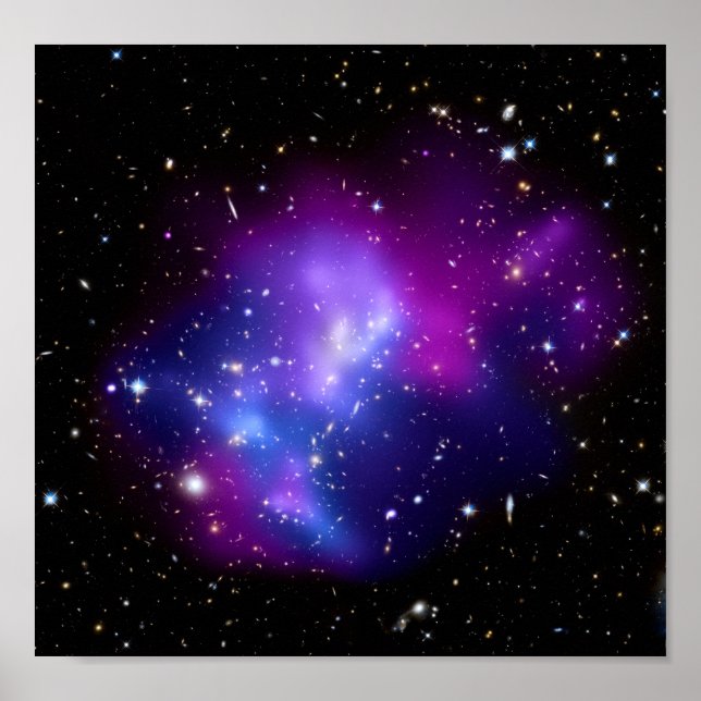 Galaxy Cluster MACS J0717 (Hubble Telescope) Poster (Front)