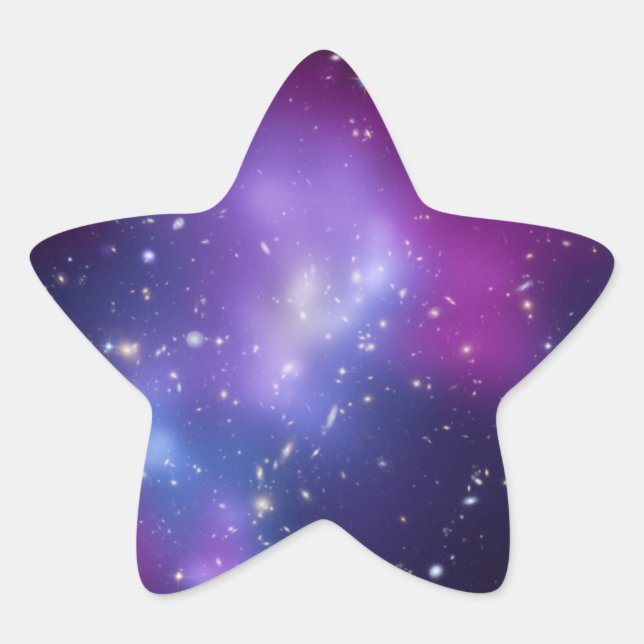Galaxy Cluster Star Shaped Sticker (Front)